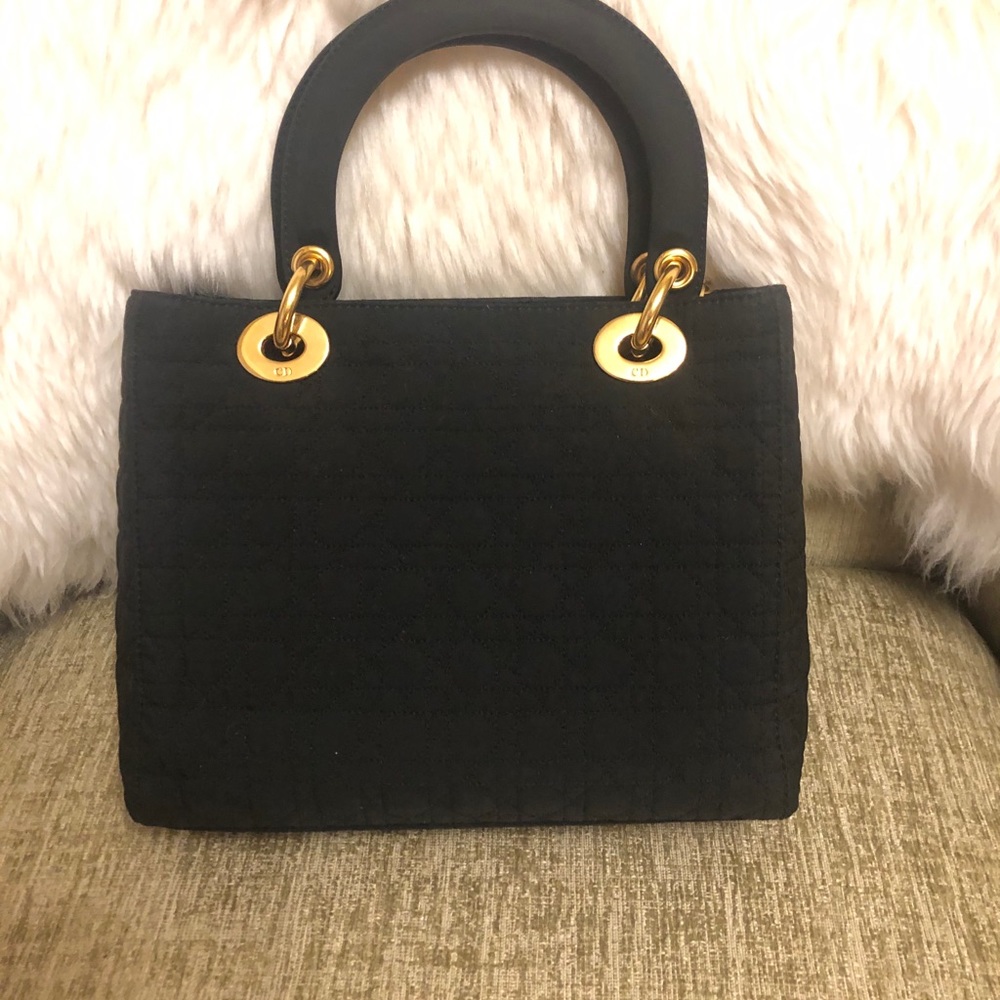 SOLD-Authentic Lady Dior Nylon Cannage bag - Picture 2 of 12